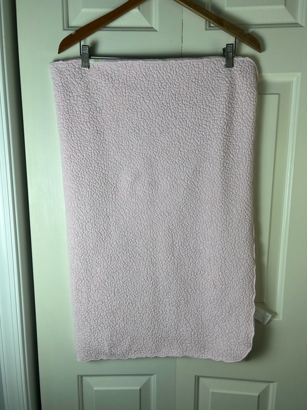 Carter's Pink Butterfly Baby Blanket White Sherpa Blue Purple Circles Dots Green - Picture 9 of 11